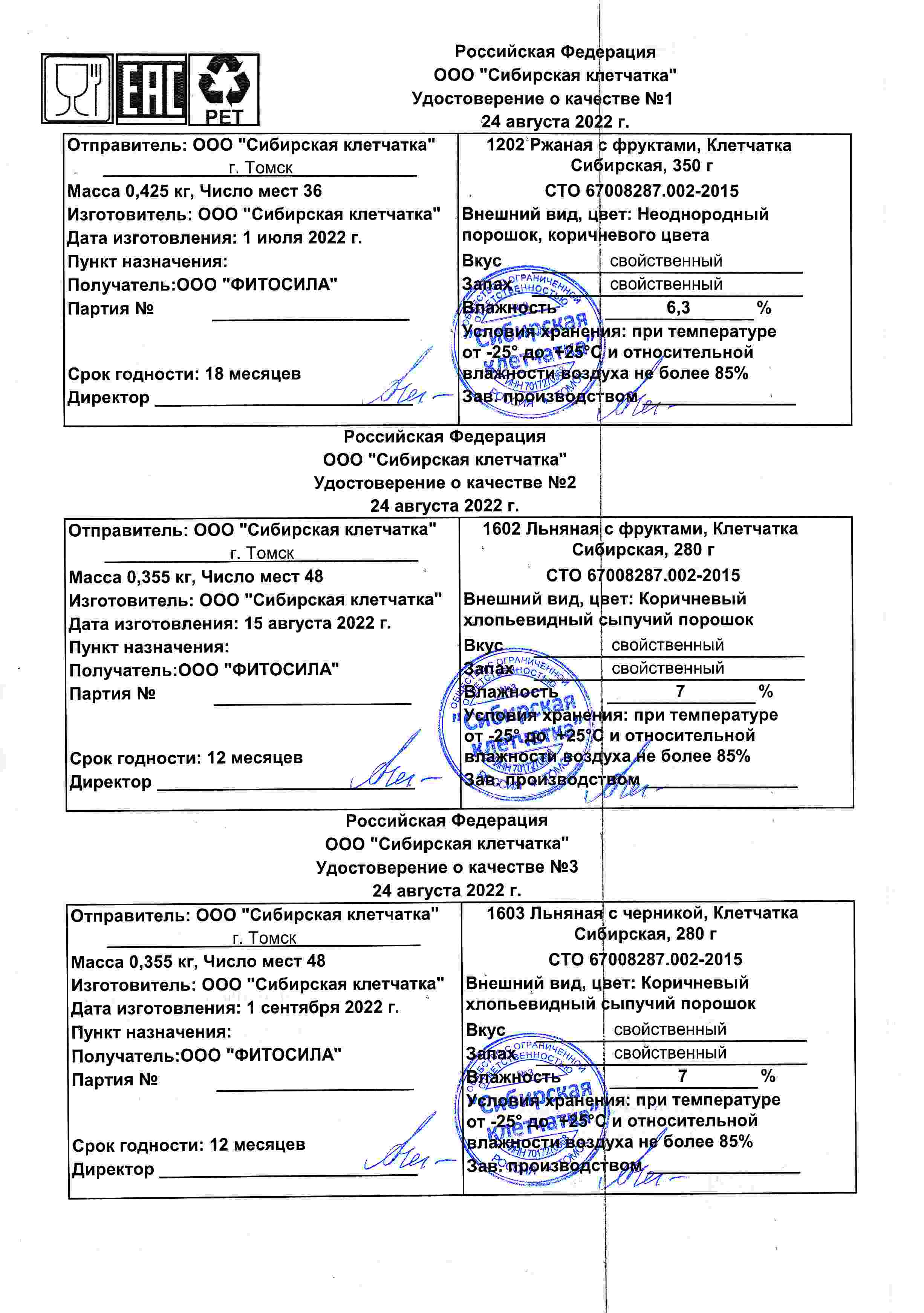Паспорт №072022